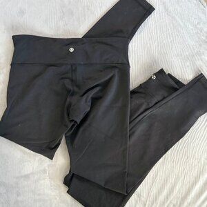 Lululemon Black Leggings Bundle of 2 Medium Large Size 8